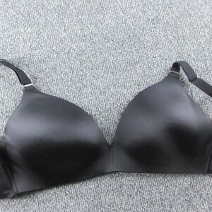 Soma Vanishing Back Bra Womens 34B Black Lightly Lined Seamless T-Shirt